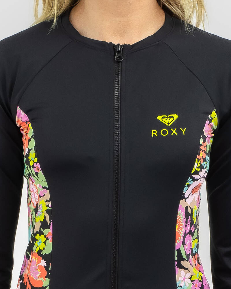 Roxy Active PT Zipped Long Sleeve Rash Vest for Womens