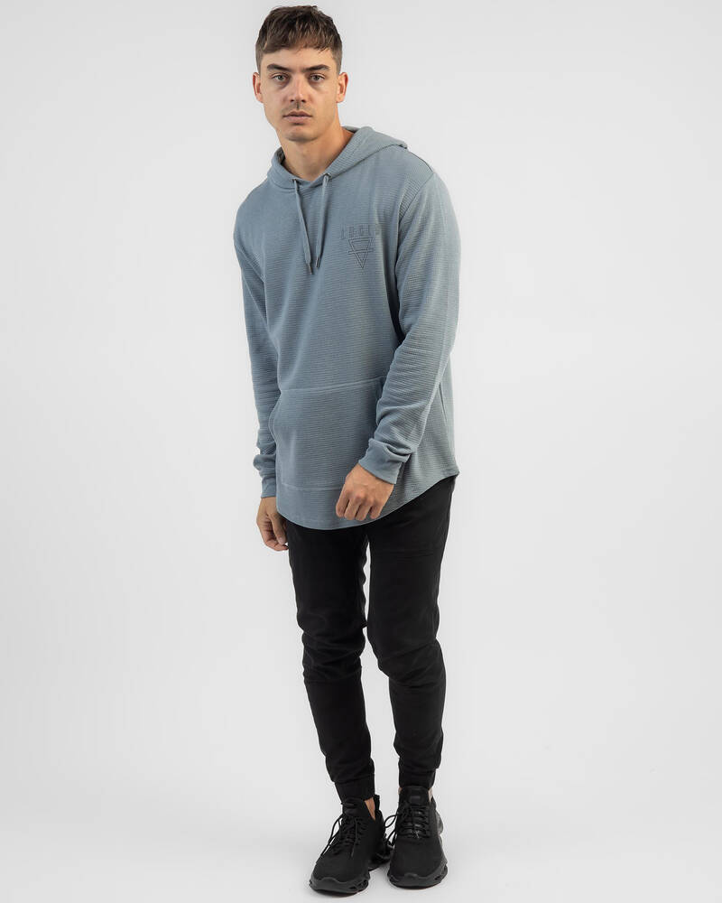 Lucid Framework Hooded Waffle Long Sleeve T-Shirt for Mens