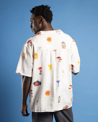Nomadic Paradise Collector Linen Cropped Resort Shirt for Mens image number null
