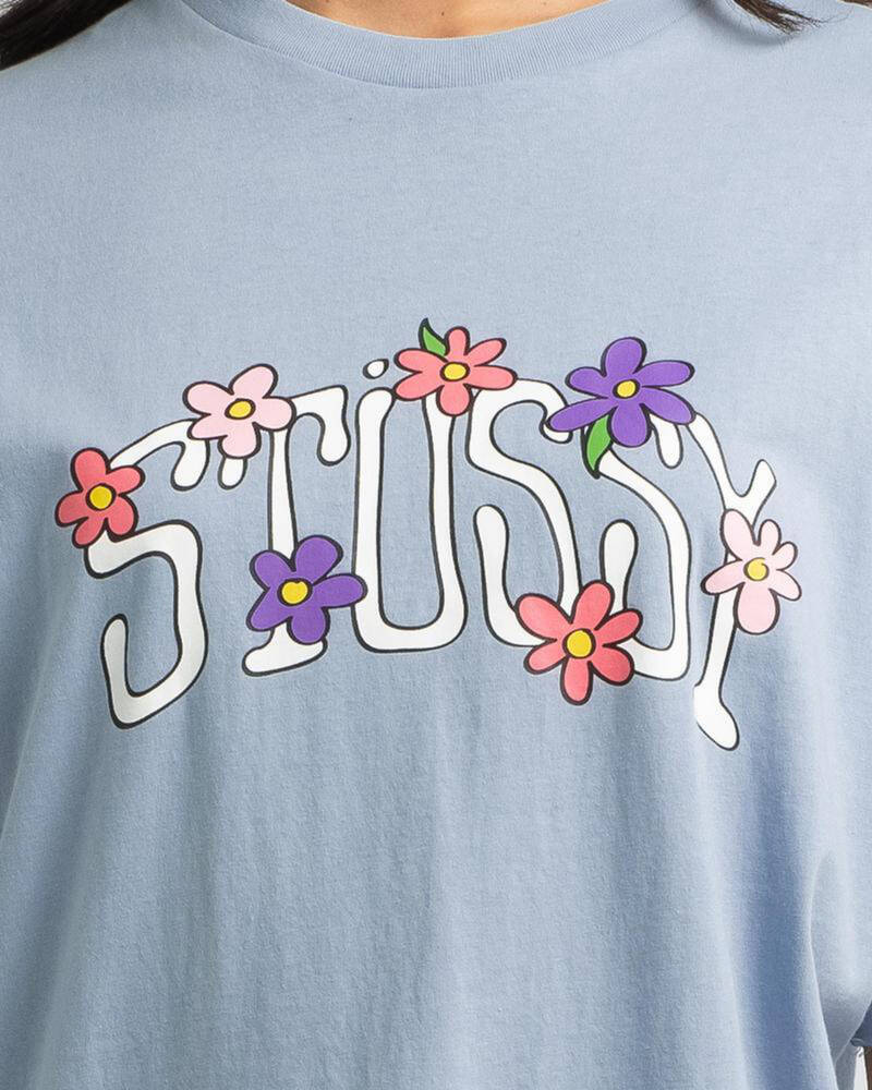 Stussy Stussy Flowers Relaxed T-Shirt for Womens