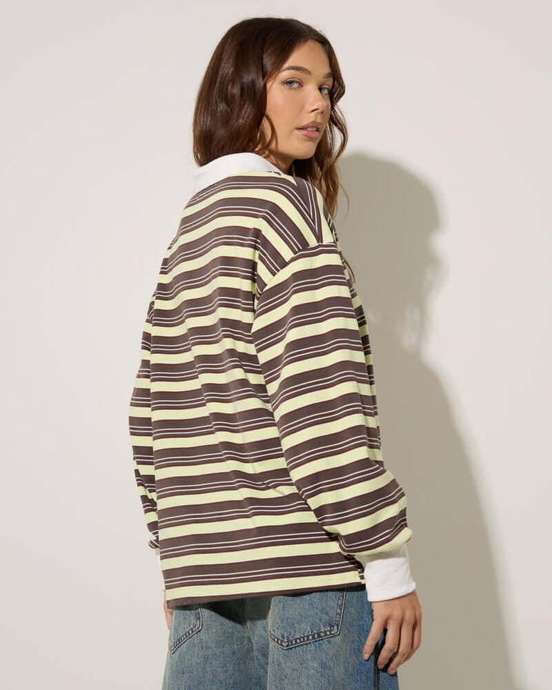 Mooloola Gwen Stripe Long Sleeve Top for Womens