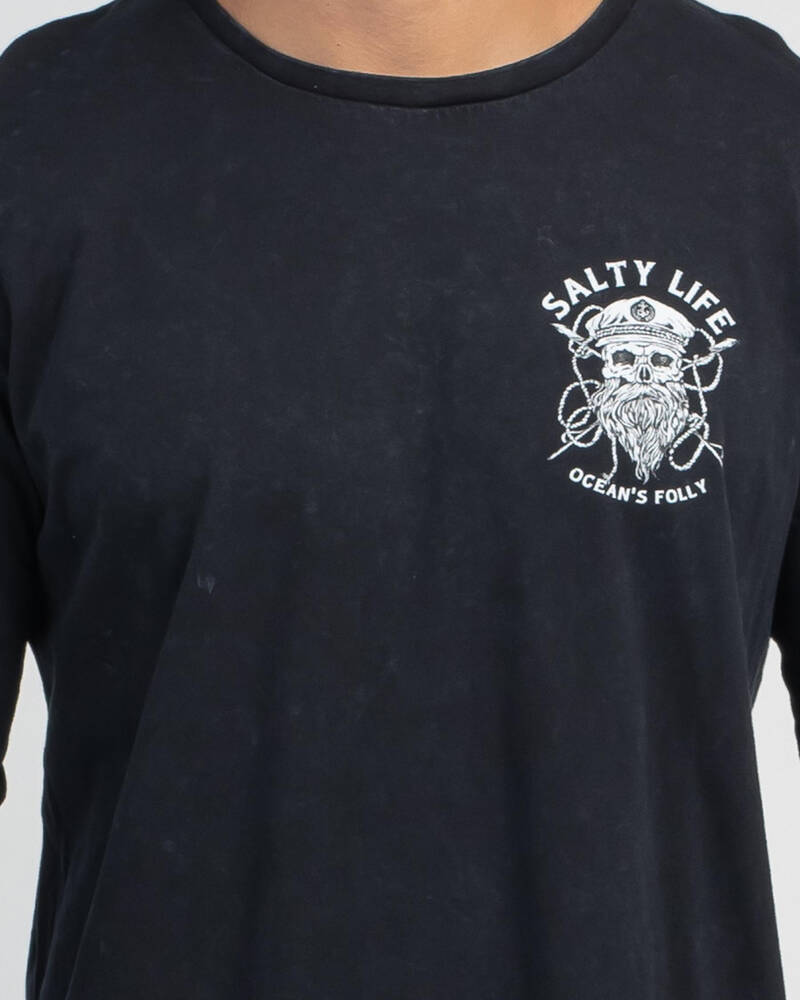 Salty Life Black Beard 3.0 Long Sleeve T-Shirt for Mens