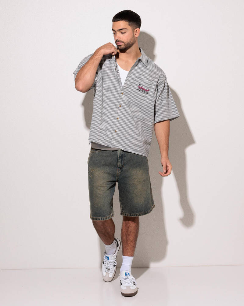 Worship Supplies Tainted Love Box Crop Short Sleeve Shirt for Mens