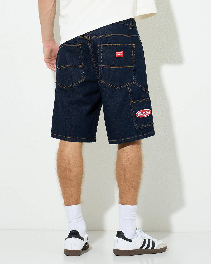 Worship Supplies Carpenter Jean Shorts for Mens
