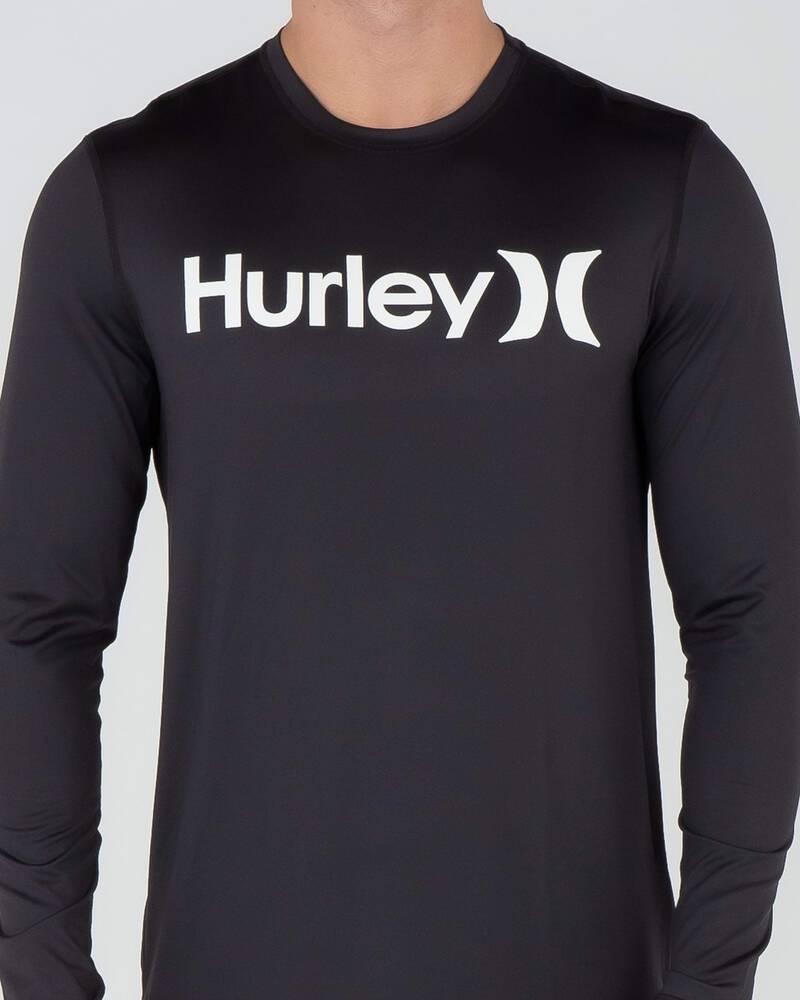 Hurley One & Only Long Sleeve Rash Vest for Mens