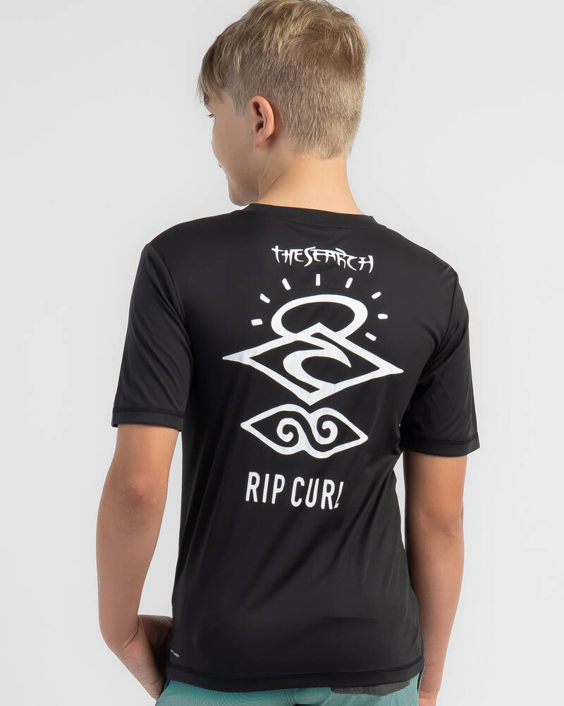 Rip Curl Boys' Icons Surflite Short Sleeve Rash Vest for Mens