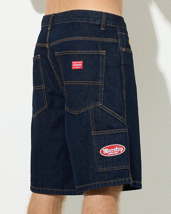 Worship Supplies Carpenter Jean Shorts for Mens