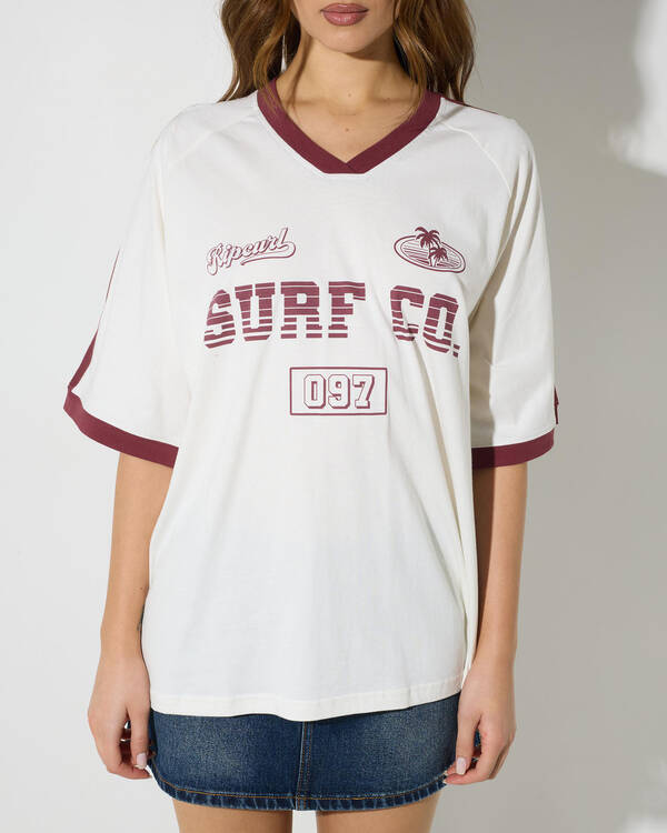 Rip Curl Surf Co Oversized V-Neck Tee for Womens