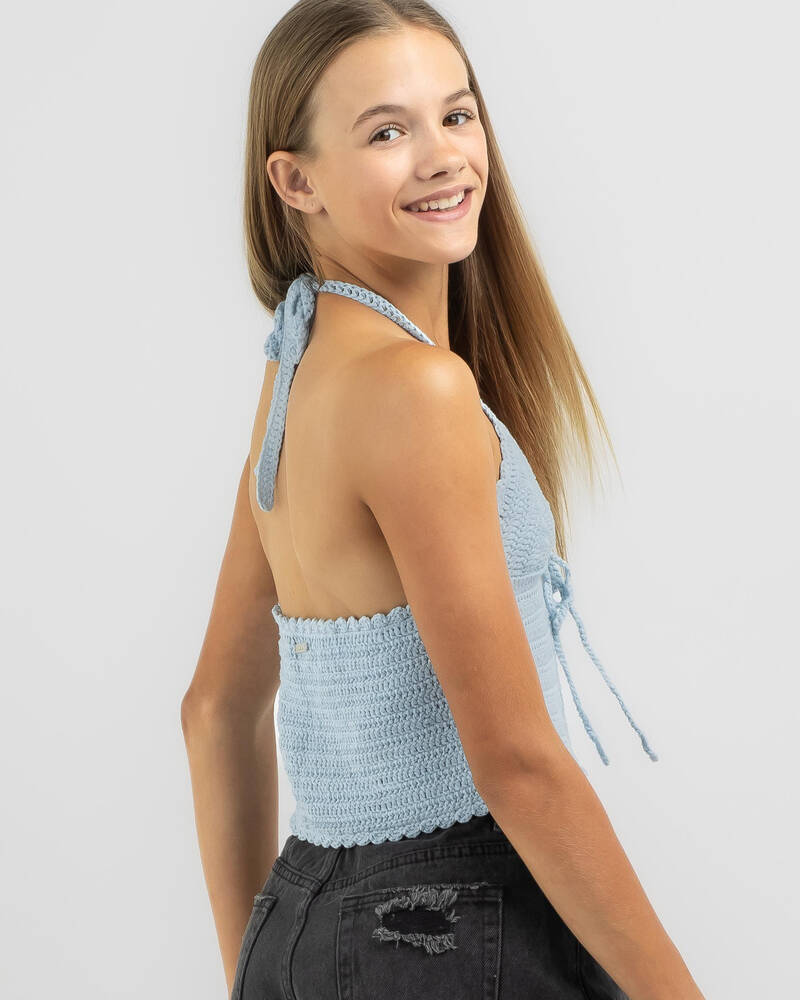 Mooloola Girls' Elsa Crochet Tie Up Cami Top for Womens