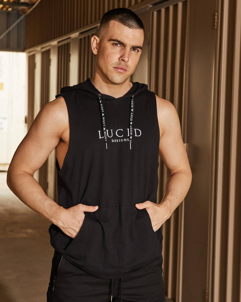 Lucid Imperial Hooded Muscle Tank for Mens