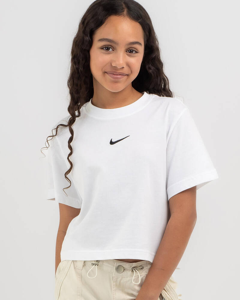 Nike Girls' Essential Short Sleeve Boxy T-Shirt for Womens