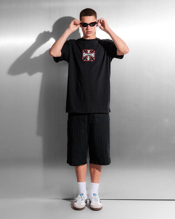 West Coast Choppers Circled Cross T-Shirt for Mens