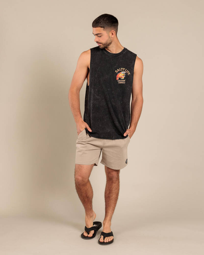 Salty Life Crushin Tinnies 2.0 Muscle Tank for Mens