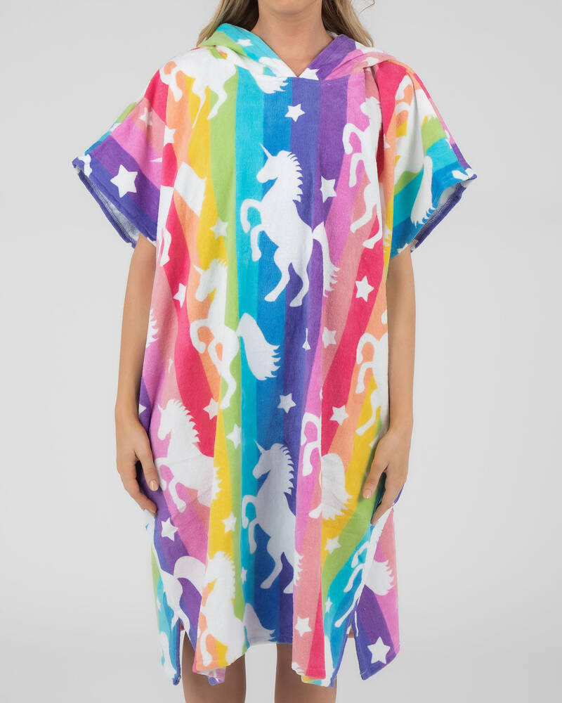 Topanga Rainbow Unicorn Hooded Towel for Womens