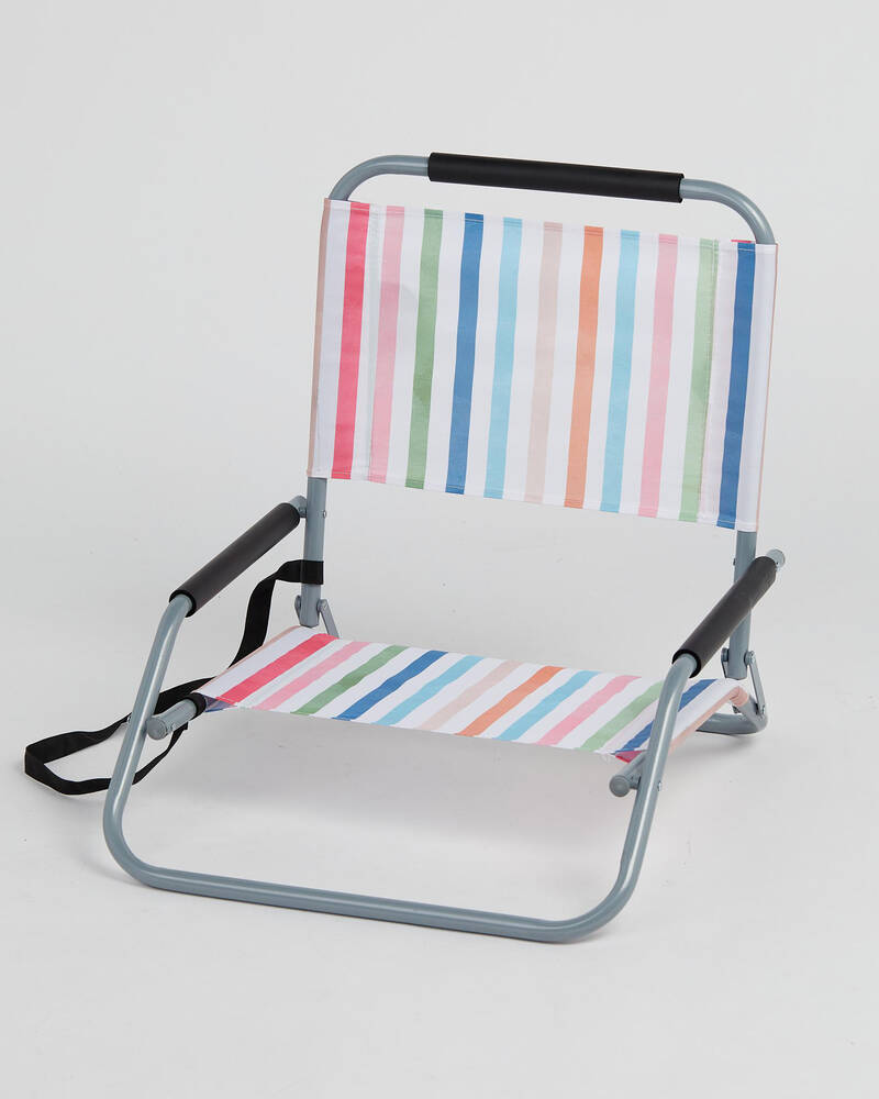 Get It Now Pastel Stripe Beach Chair for Unisex