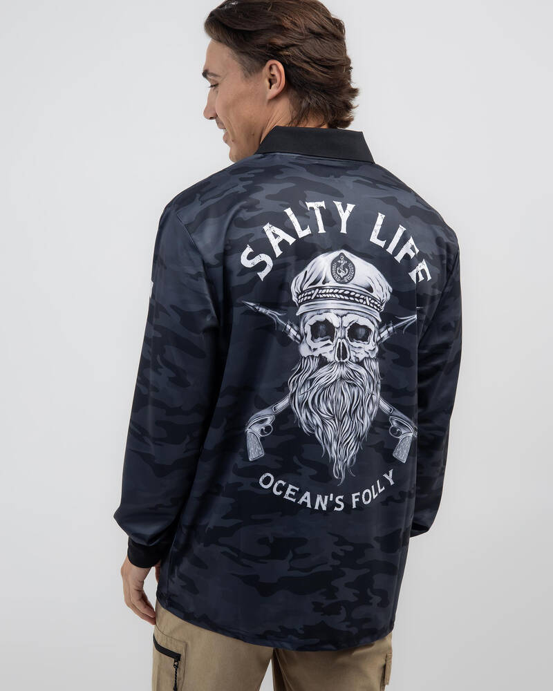 Salty Life Blackbeard Fishing Shirt In Black Camo - FREE* Shipping & Easy  Returns - City Beach United States