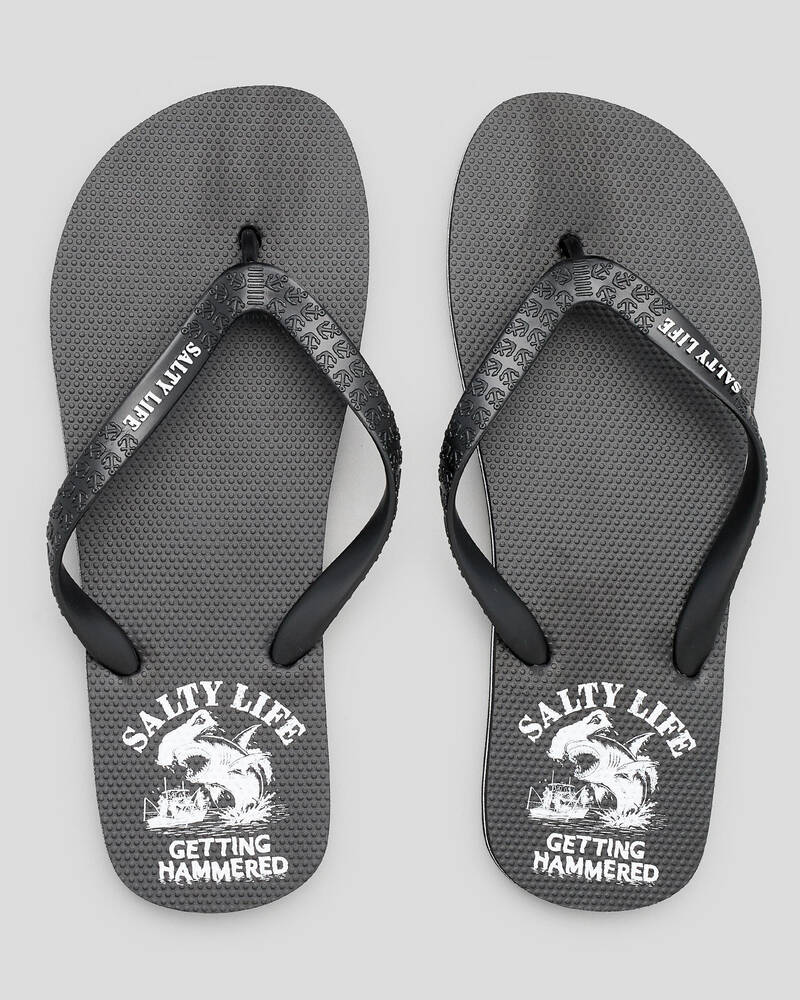 Salty Life Hammered Thongs for Mens