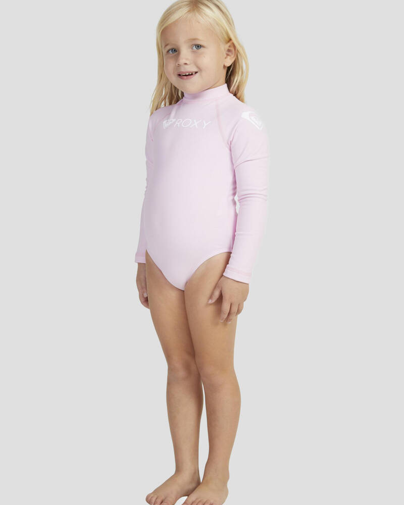 Shop Roxy Toddlers' Heater Long Sleeve Surfsuit In Pirouette - Fast ...