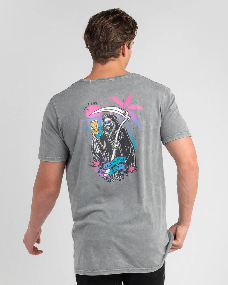 Salty Life Beer O-Clock T-Shirt for Mens