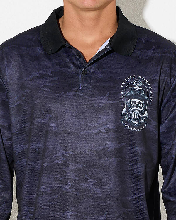 Salty Life Captain Fishing Shirt for Mens