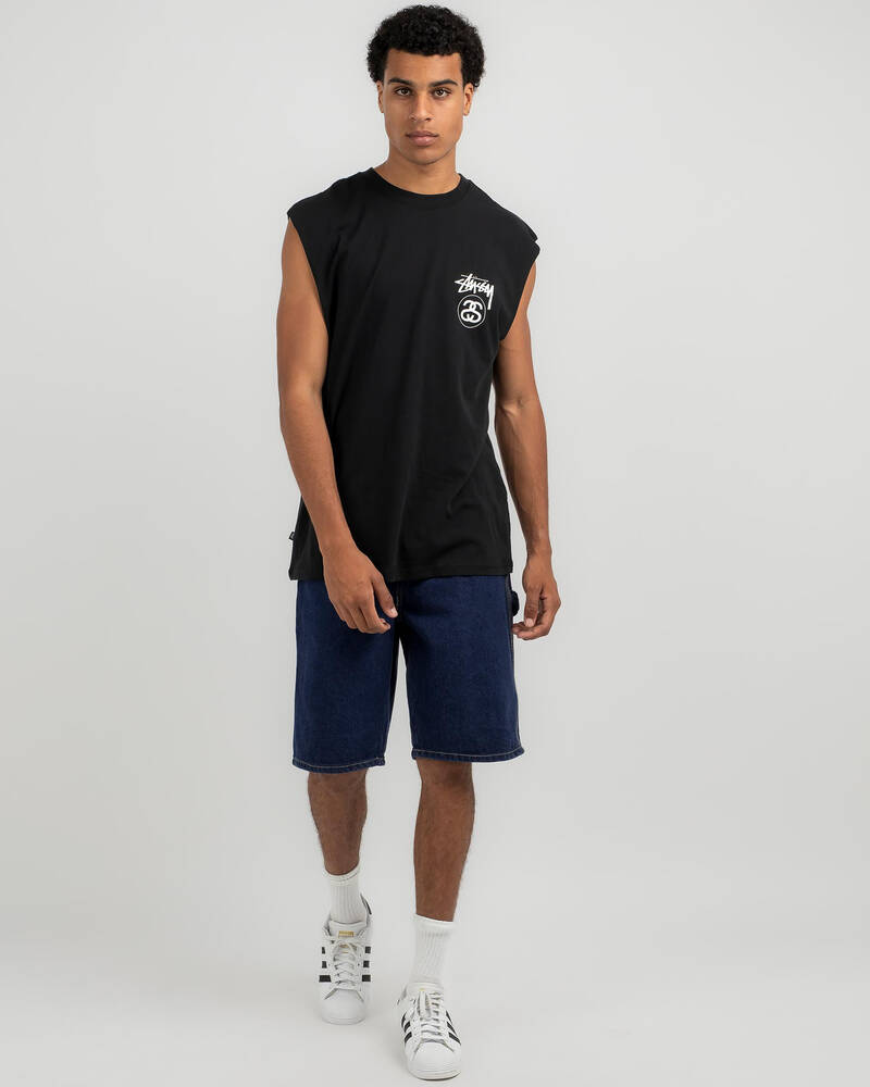 Stussy Solid Stock Link Muscle Tank for Mens