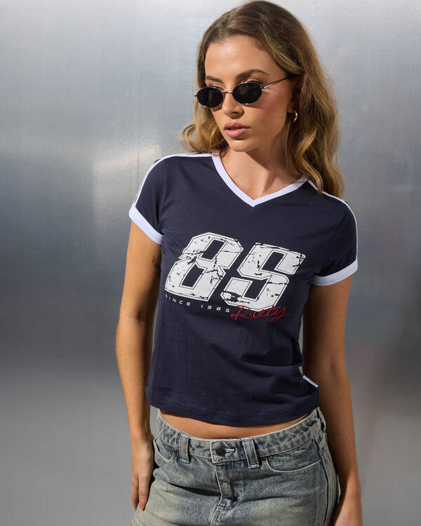 Rusty Le Sports Jersey Baby Tee for Womens