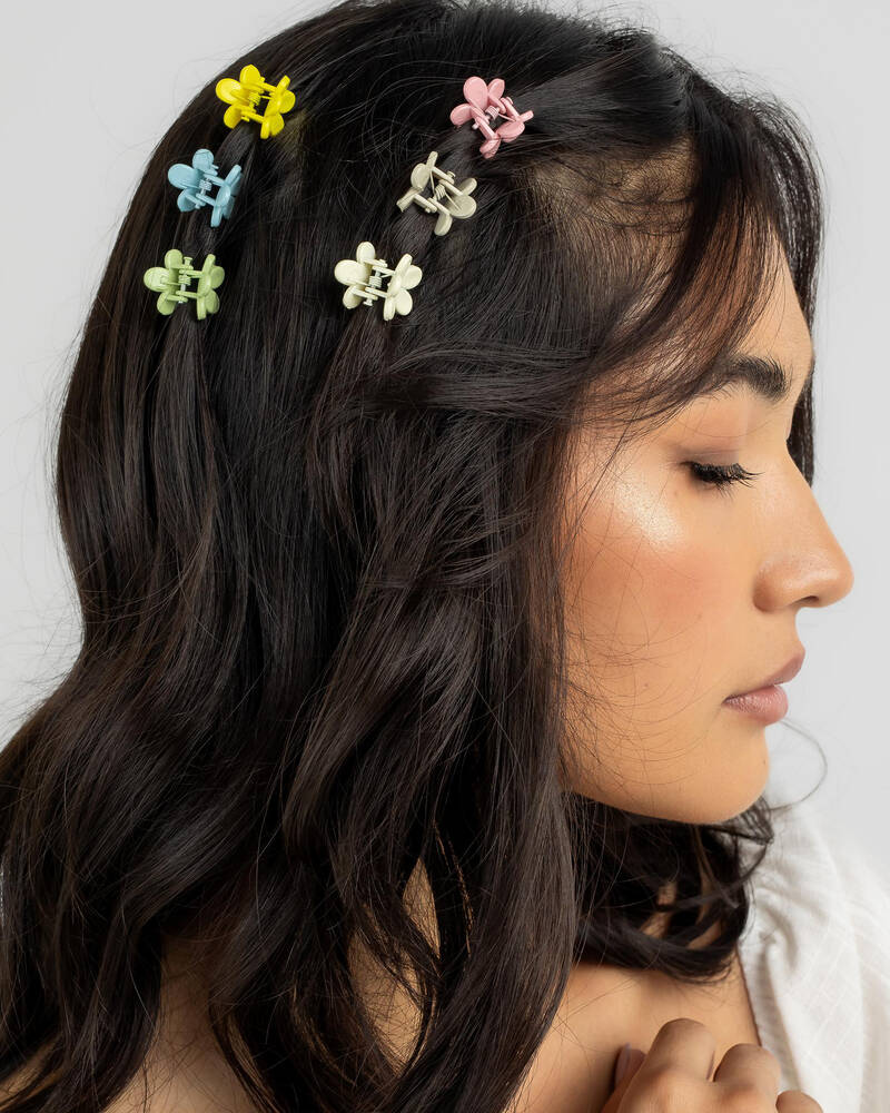 Karyn In LA Mini Flower Hair Clip Pack for Womens