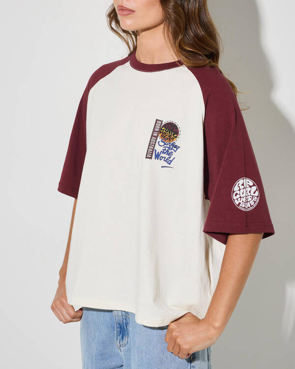 Rip Curl Surf The World Boxy T-Shirt for Womens