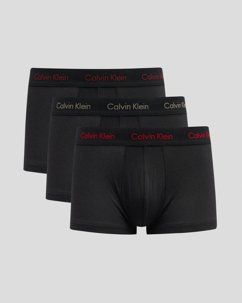 Calvin Klein Holiday Cotton Stretch Low Rise Trunks 3 Pack for Mens