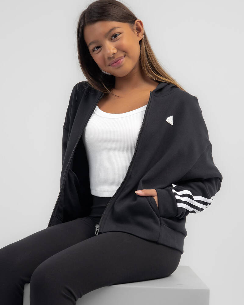 adidas Girls' Future Icons Zip Hoodie for Womens