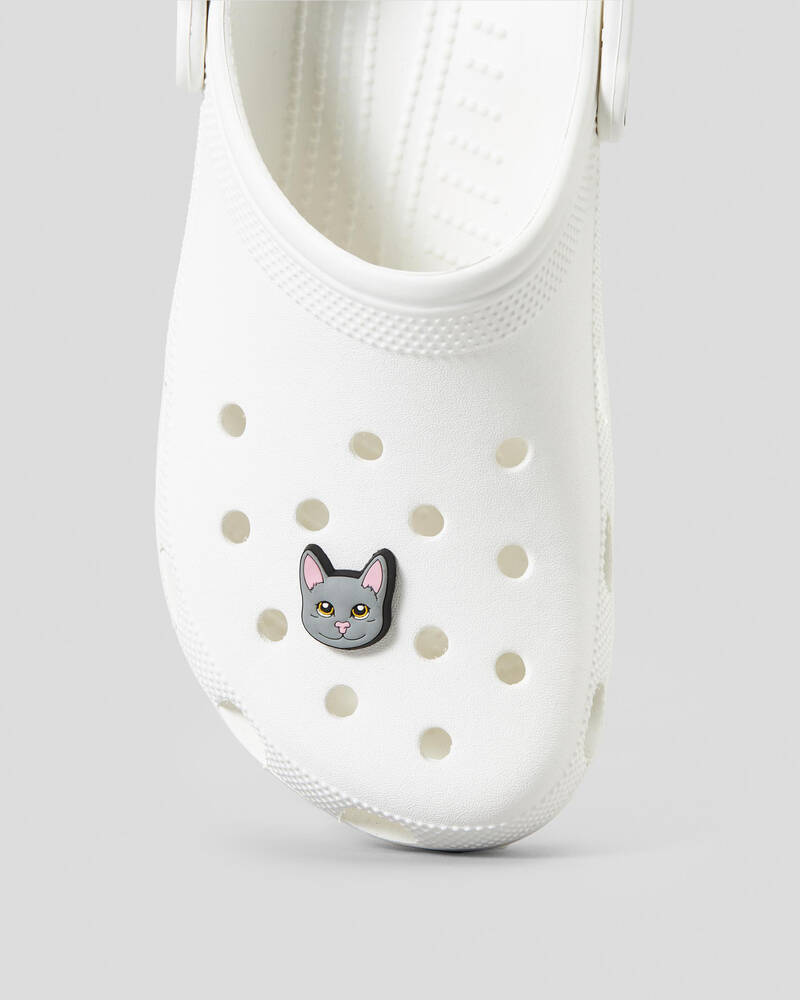 Crocs Grey Cat Jibbitz for Unisex