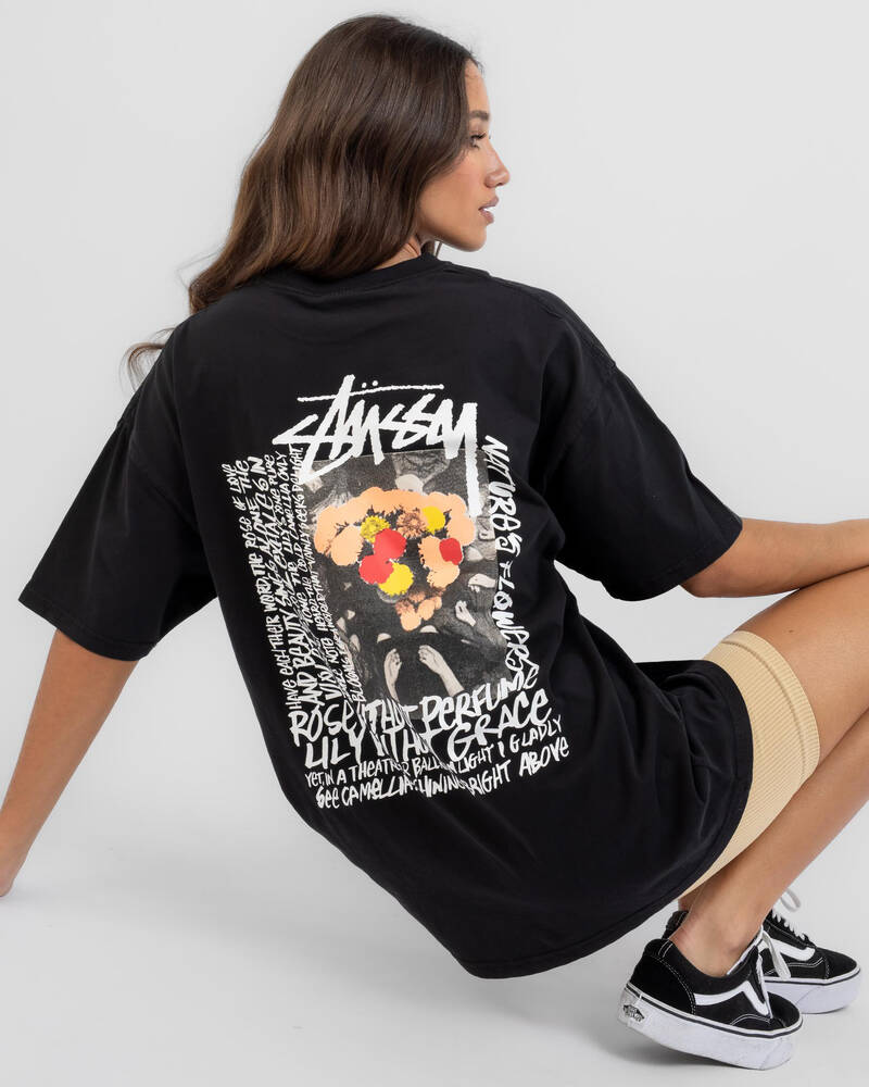 Stussy Camelias Relaxed T-Shirt for Womens