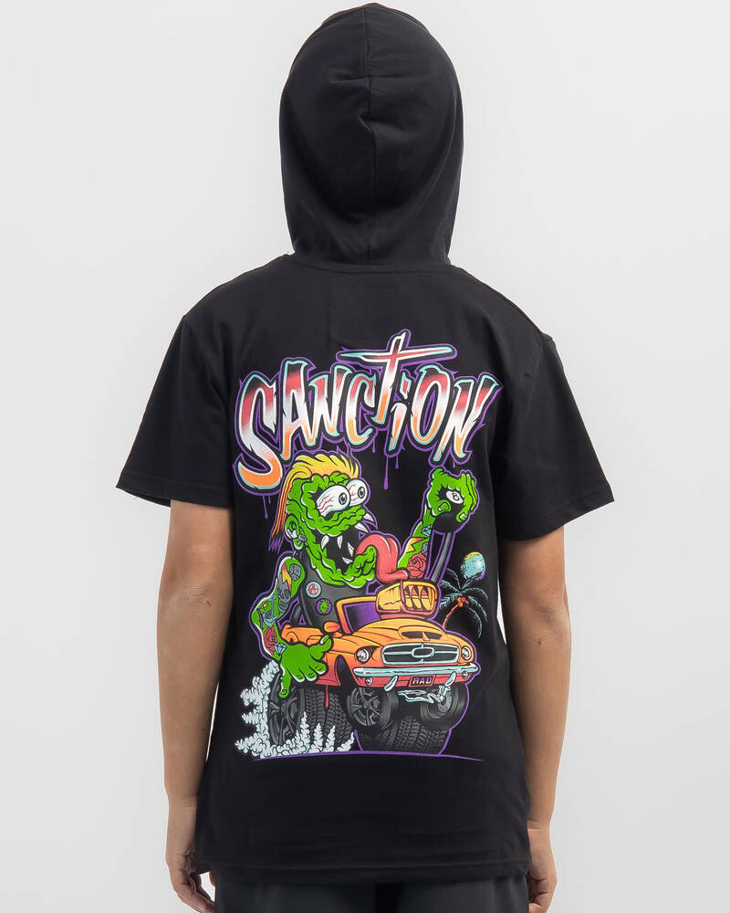 Sanction Boys' Monsterous Hooded T-Shirt for Mens