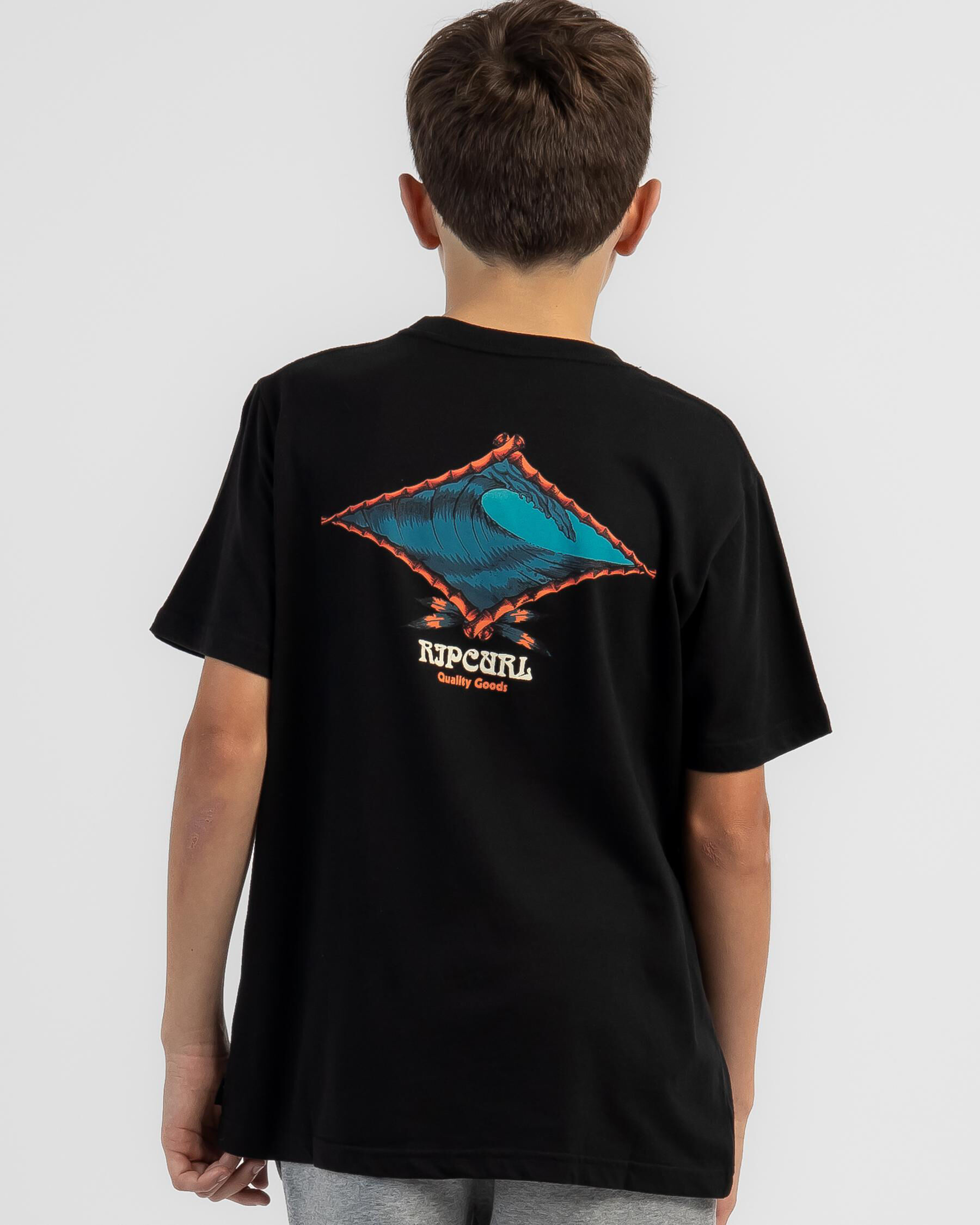 T-shirt Rip Curl Garçon – S/S Ripshack – Noir – Taille Petit – Neuf Avec étiquette