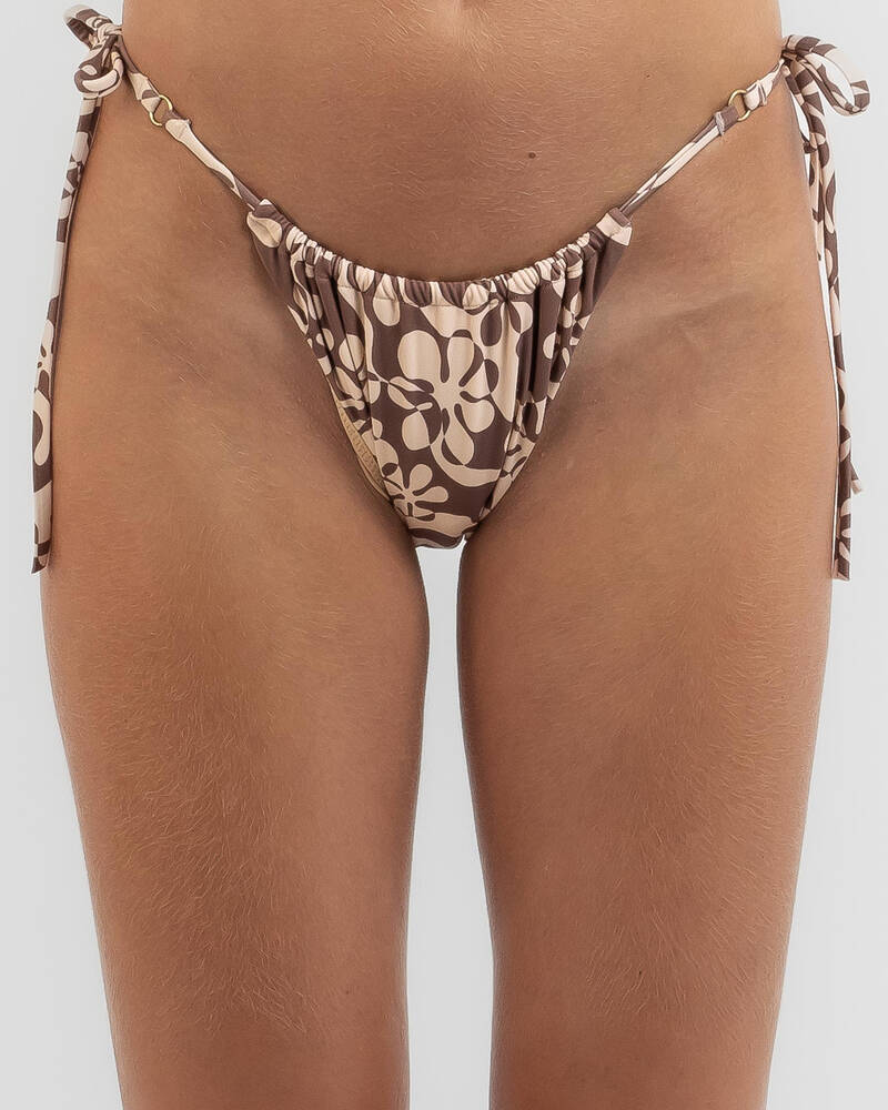 Rhythm Drifter Floral High Cut Tie Side Bikini Bottom for Womens
