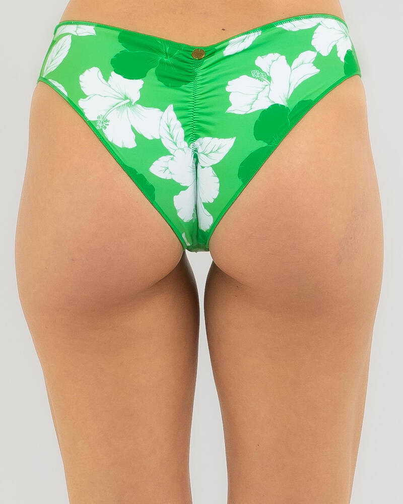 Kaiami Kalena Cheeky Ruch Bikini Bottom for Womens