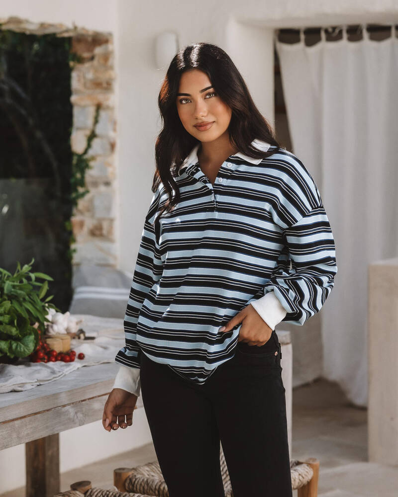 Mooloola Gwen Stripe Long Sleeve Top for Womens