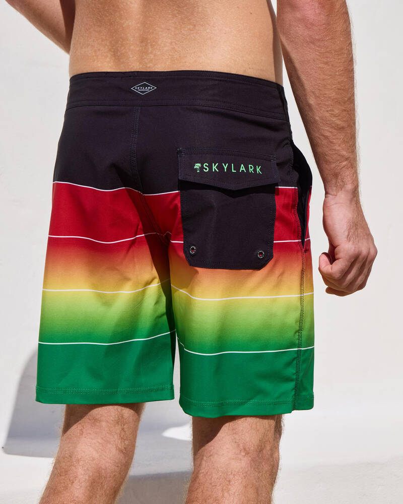 Skylark Rasta Fade Board Shorts for Mens
