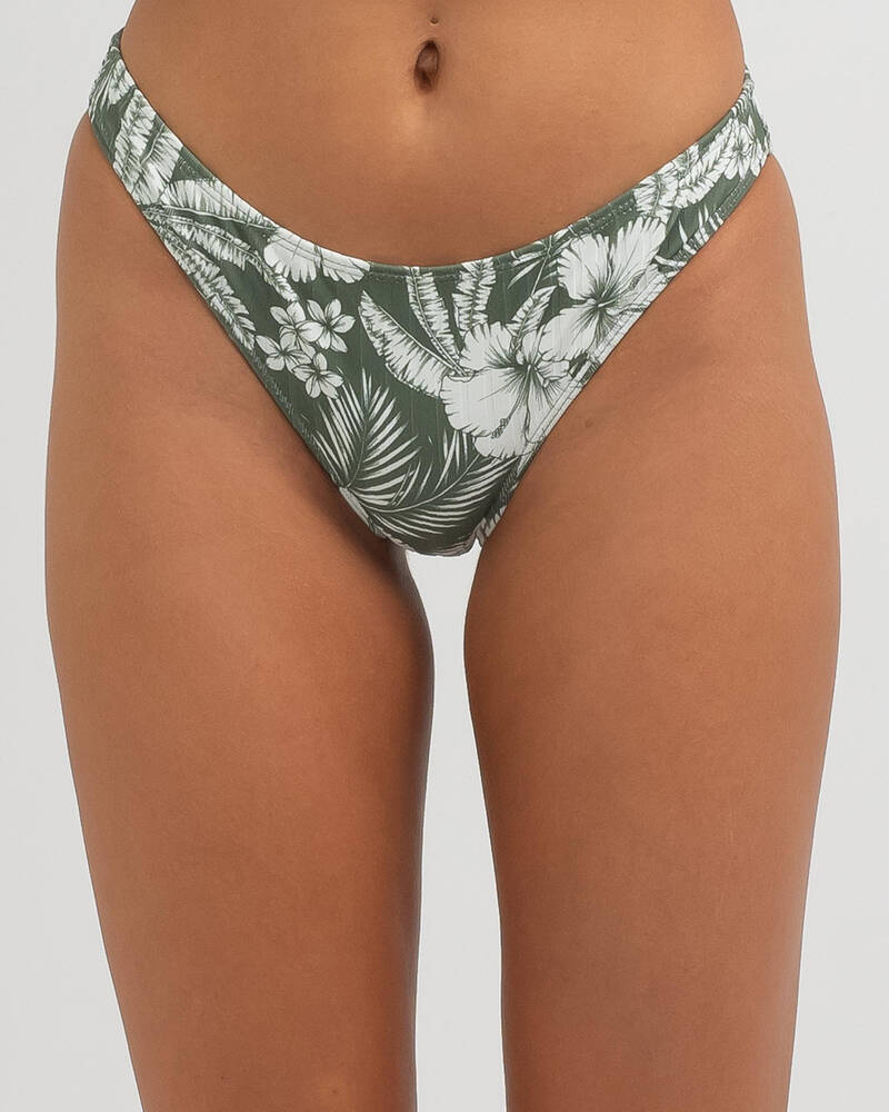 Kaiami West Palm Rib Classic Bikini Bottom for Womens
