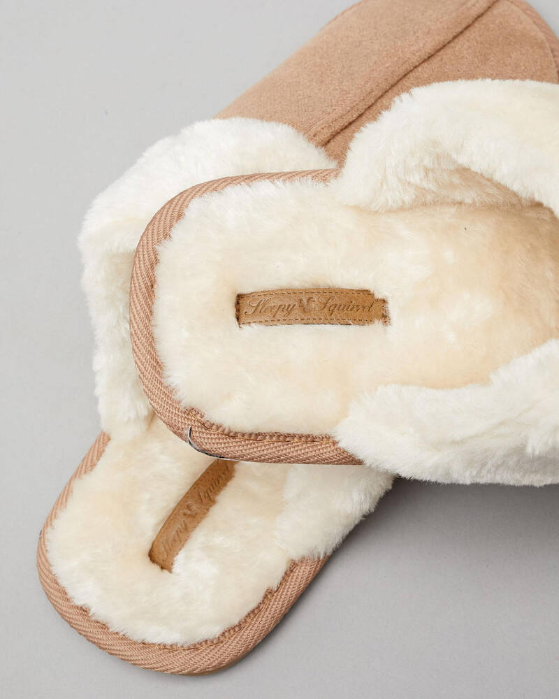 Sleepy Squirrel Harvard Slippers for Womens