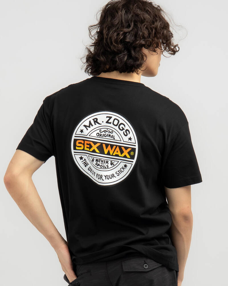 Sex Wax Word Fade Orange T-Shirt for Mens