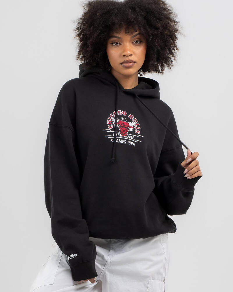 Mitchell & Ness Chicago Bulls Letterman Hoodie for Womens