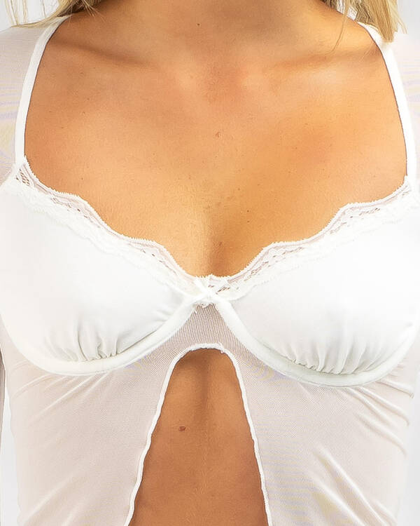 Ava And Ever Lexi Mesh Long Sleeve Top for Womens