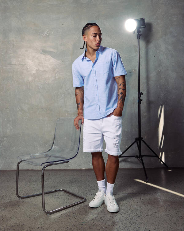 Lucid Capsule Denim Walk Shorts for Mens