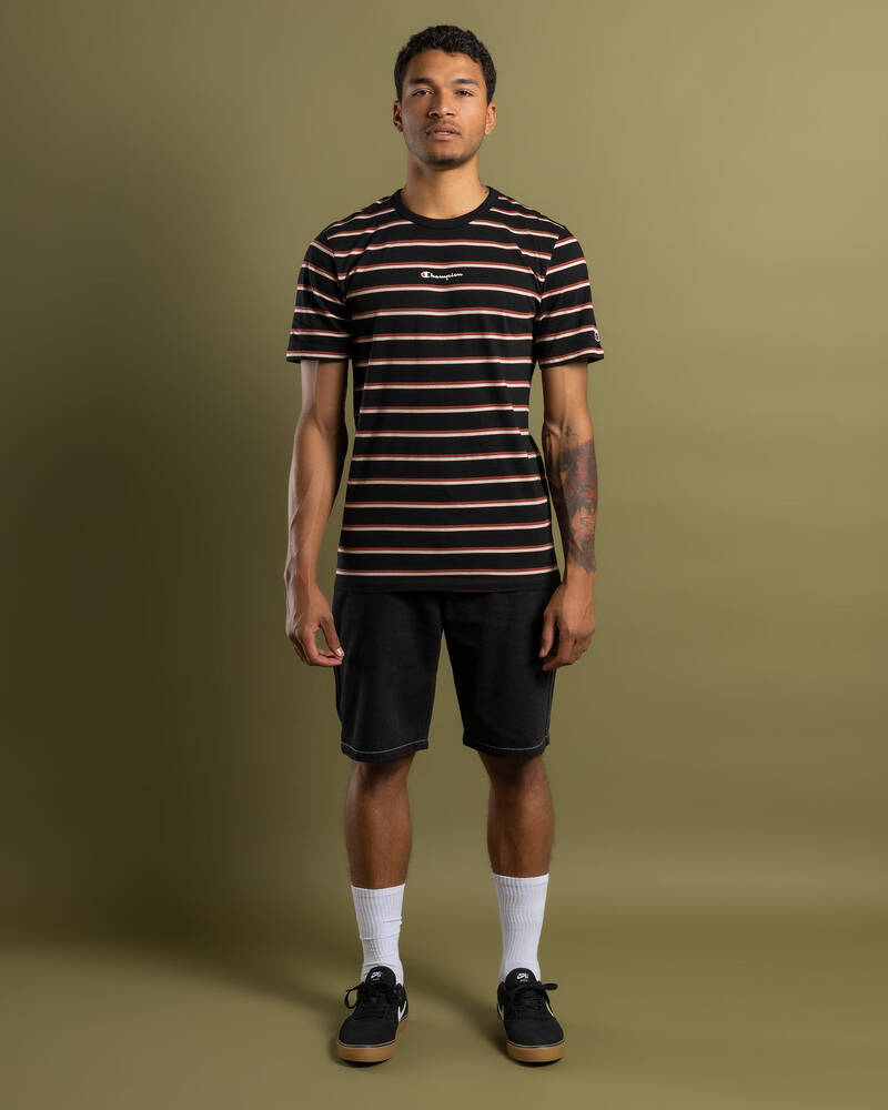 Champion Logo Stripe T-Shirt for Mens