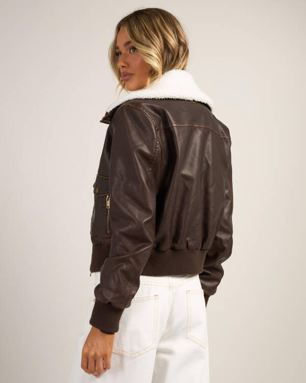 Ava And Ever Hunter Faux Leather Jacket for Womens