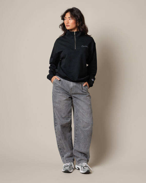 Champion Graphic Shop Quarter Zip Crew for Womens