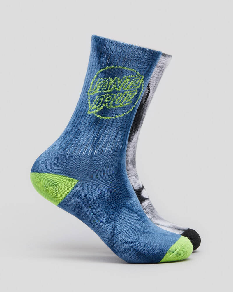 Santa Cruz Boys' Dye Dot 2 Pack Socks for Mens