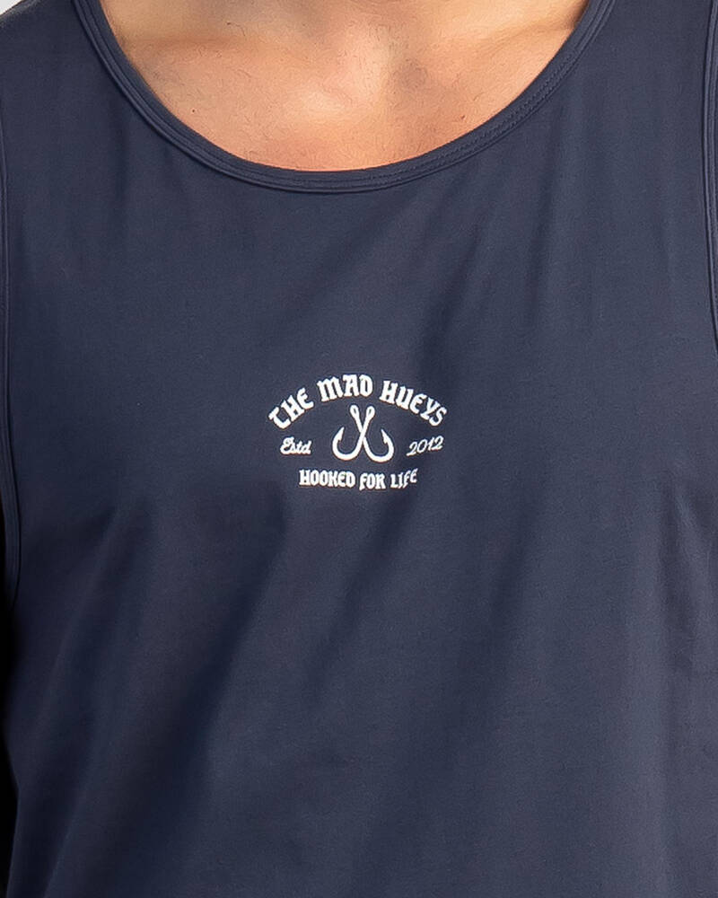 The Mad Hueys Hooked For Life Singlet for Mens