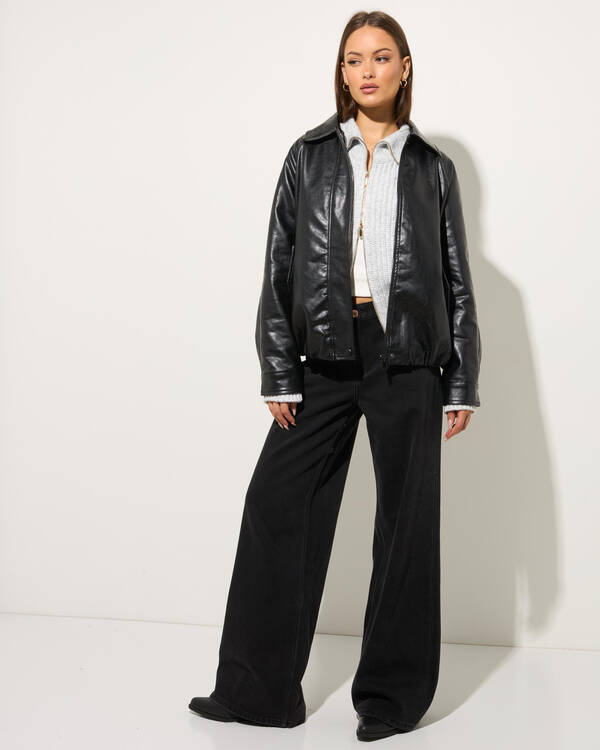 Ava And Ever Aero Faux Leather Jacket for Womens